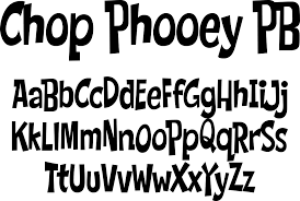 Ejemplo de fuente Chop Phooey PB